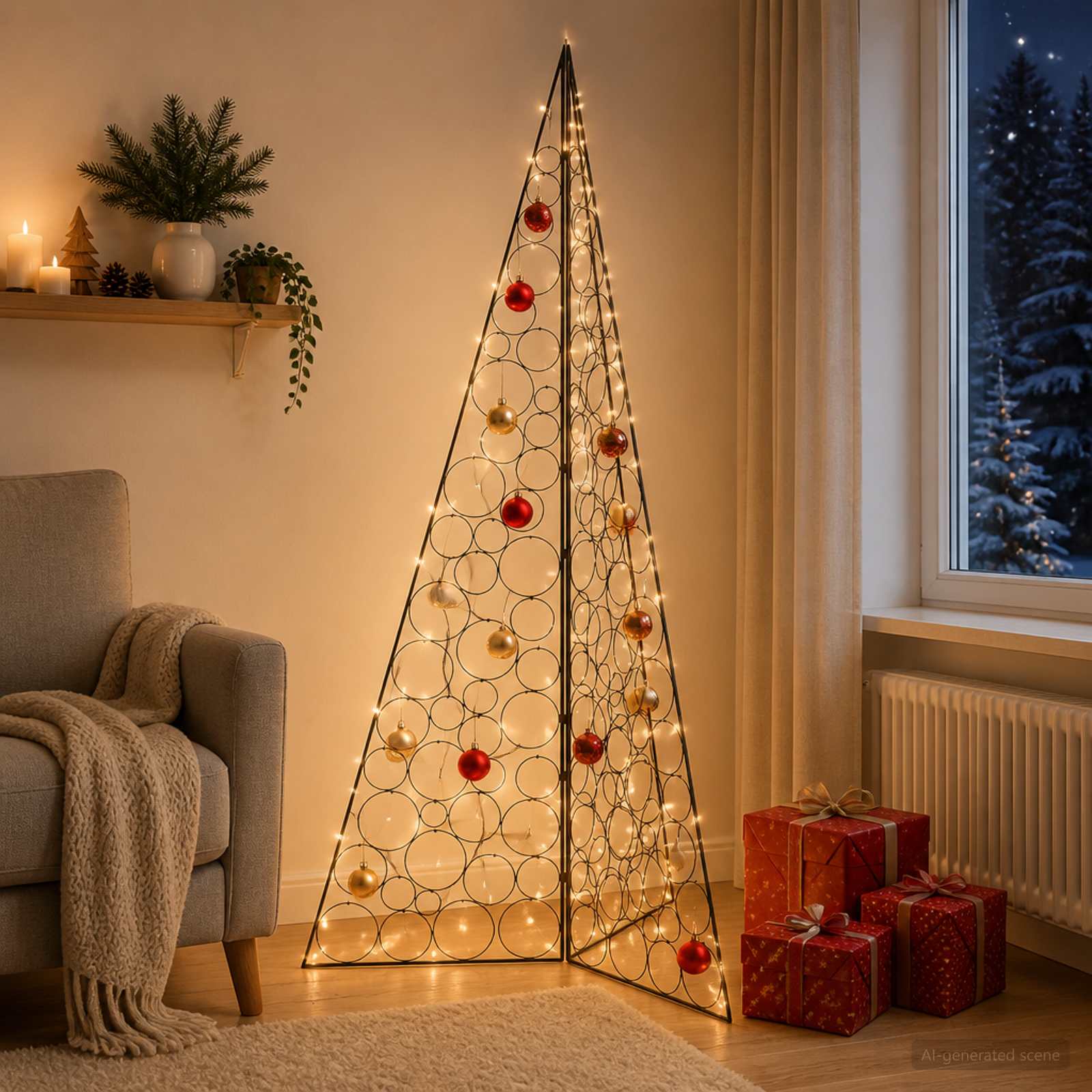 vidaXL Metal juletræ KUOPIO 210 cm Stål Sort
