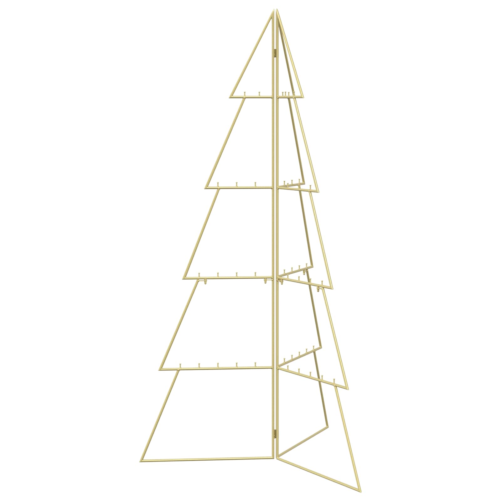 vidaXL Pom de Crăciun din metal KUOPIO 140 cm Oțel Auriu