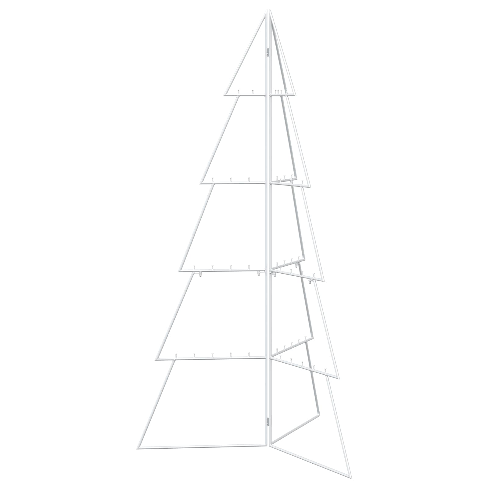 vidaXL Pom de Crăciun din metal KUOPIO 140 cm Oțel Alb
