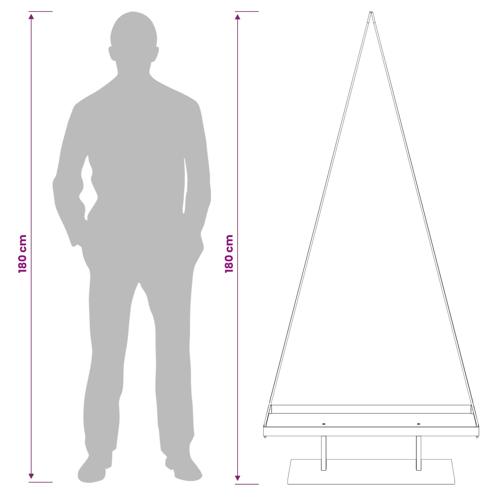 Metal Christmas Tree KUOPIO size guide