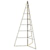 vidaXL Metallist LED-tuledega j&otilde;ulupuu KUOPIO 140 cm Soe valge Teras