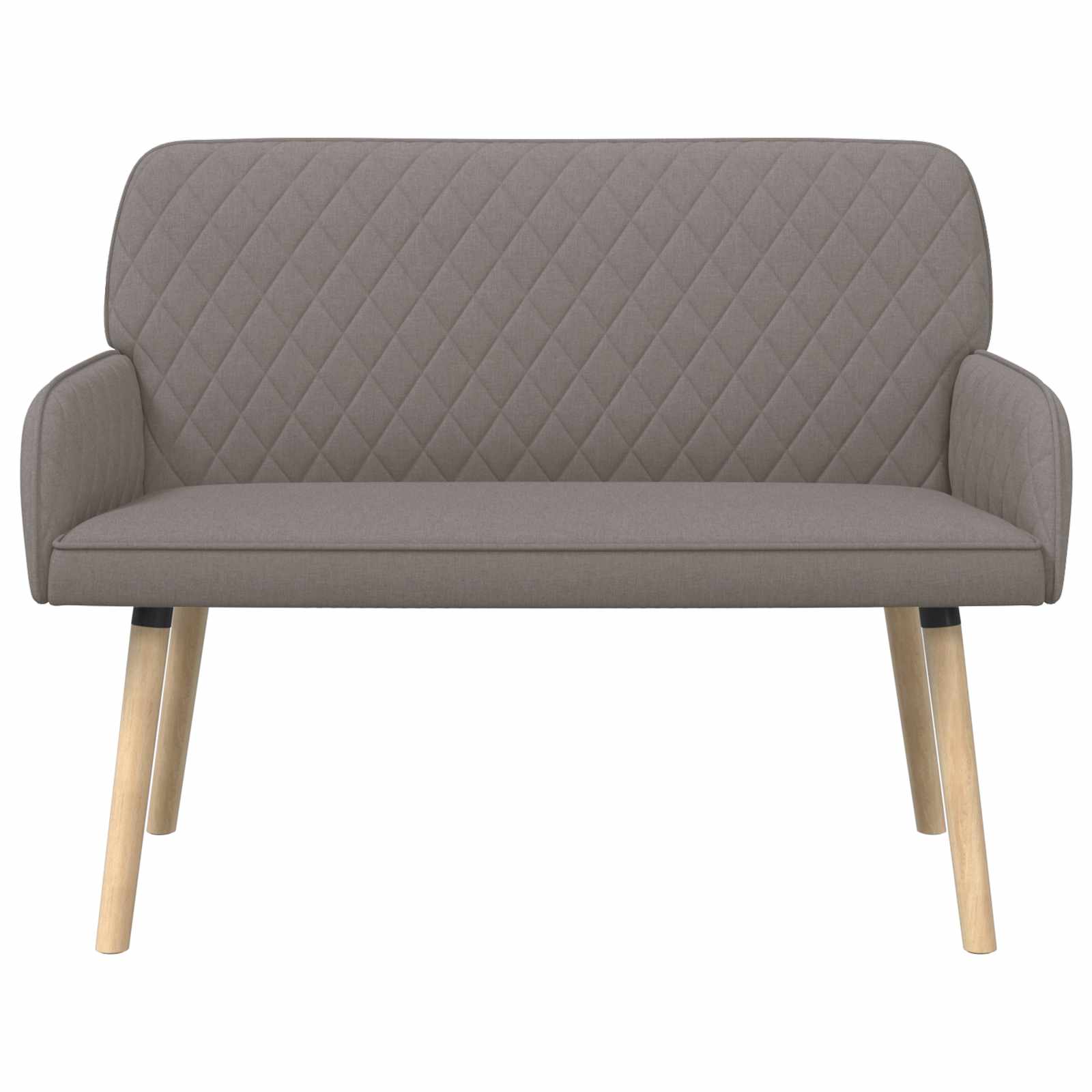 2-zitsbank met massief houten poten 2-zits Taupe Linnen stof image 3