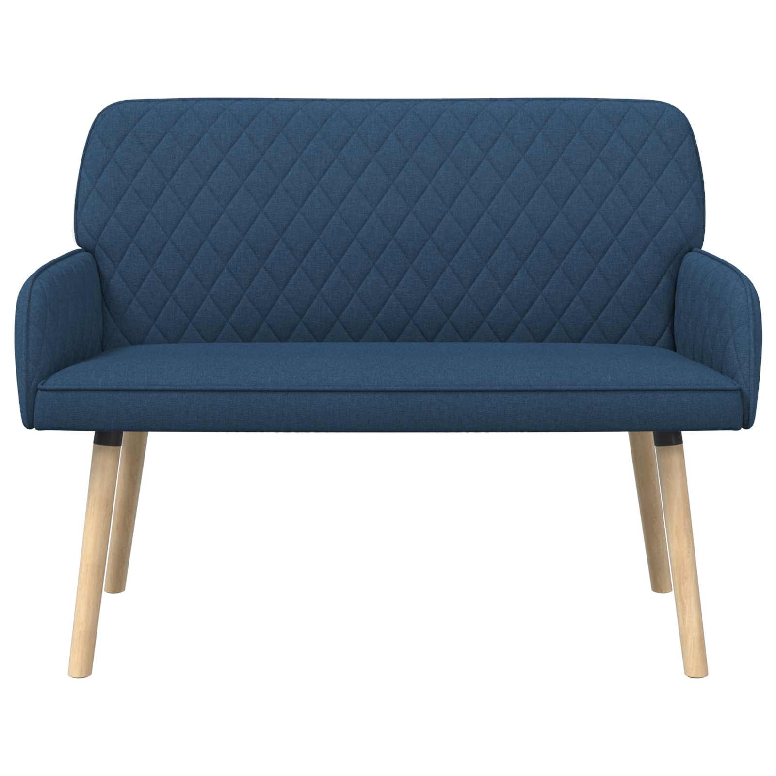 2-zitsbank met massief houten poten 2-zits Blauw Linnen stof image 3