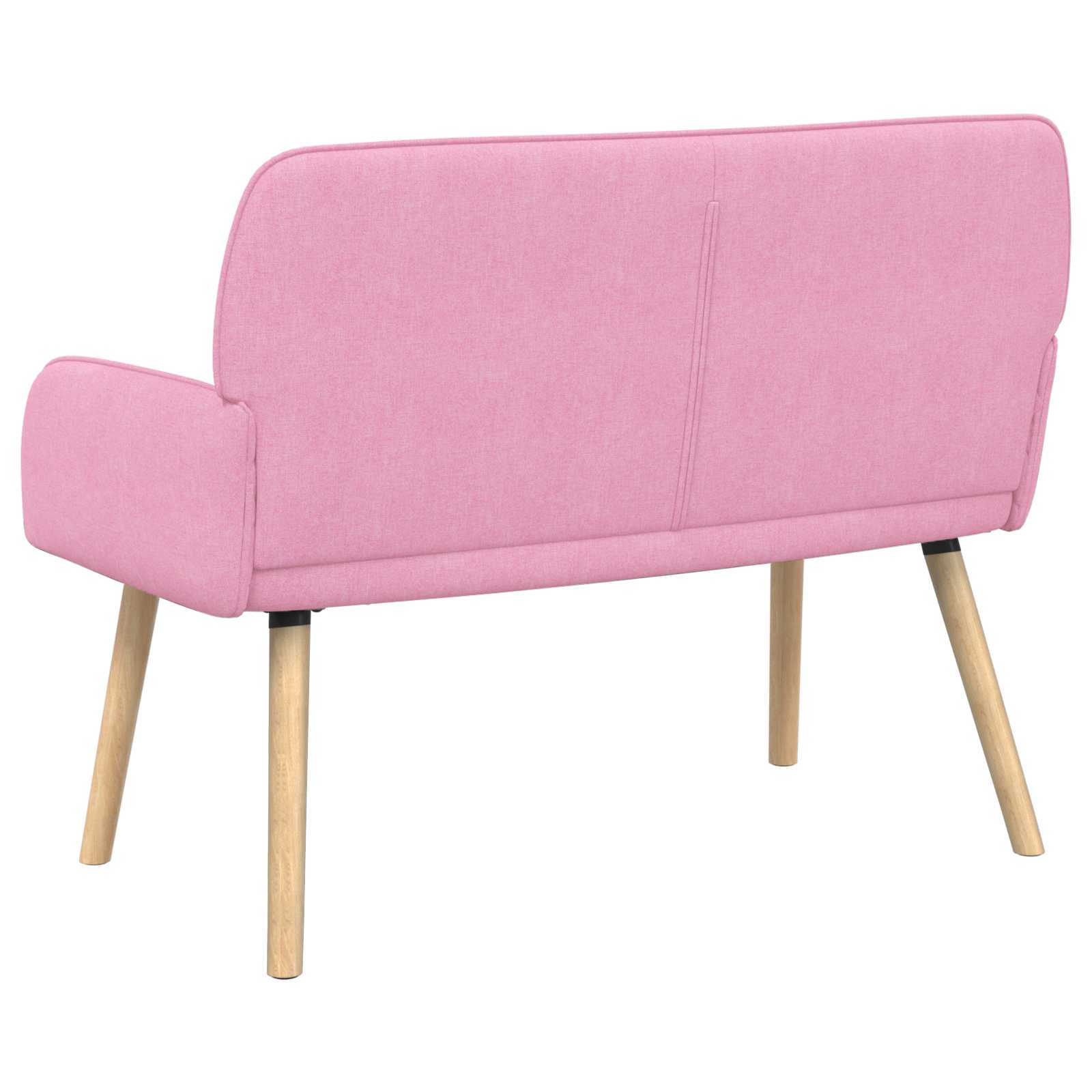2-zitsbank met massief houten poten 2-zits Roze Linnen stof image 5