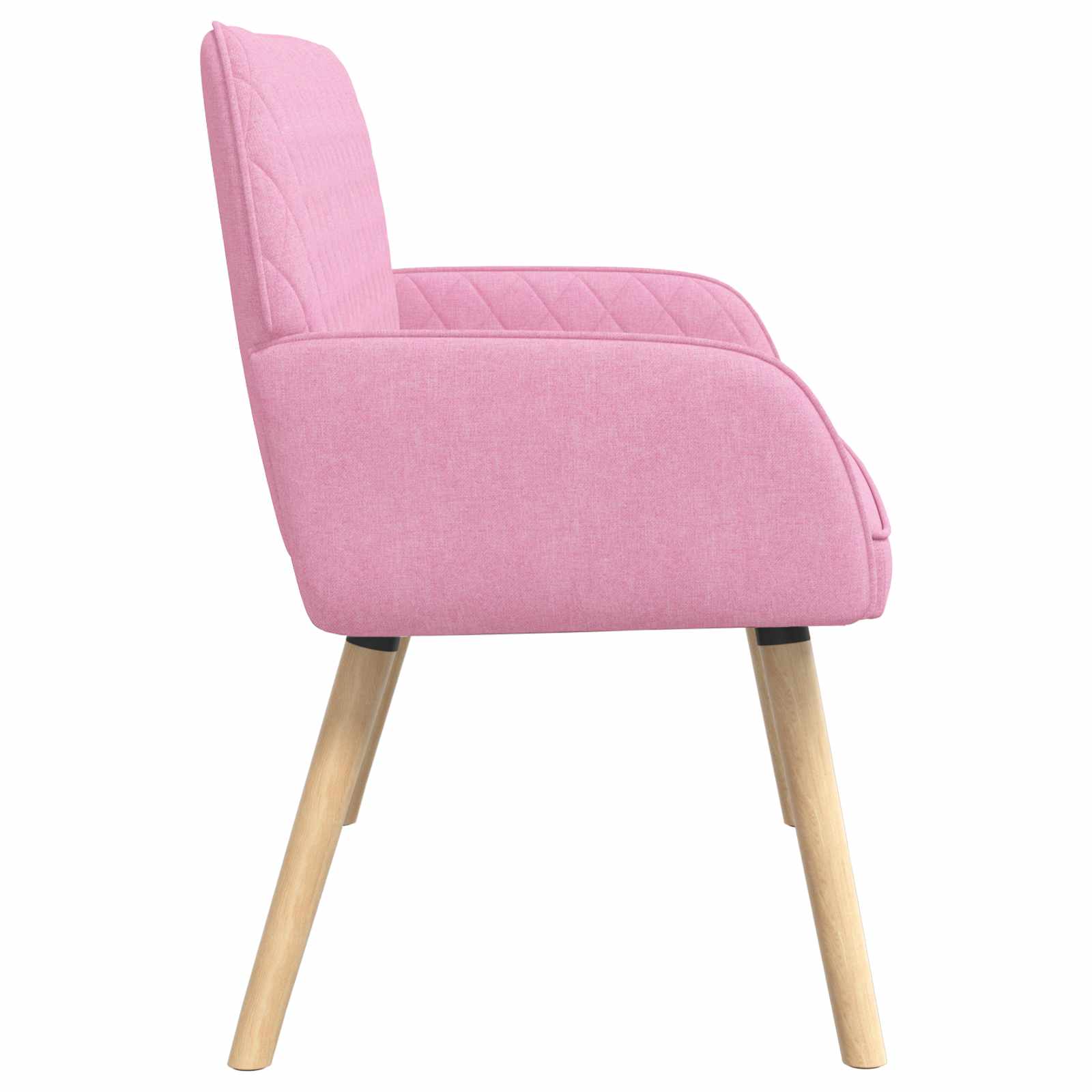 2-zitsbank met massief houten poten 2-zits Roze Linnen stof image 4