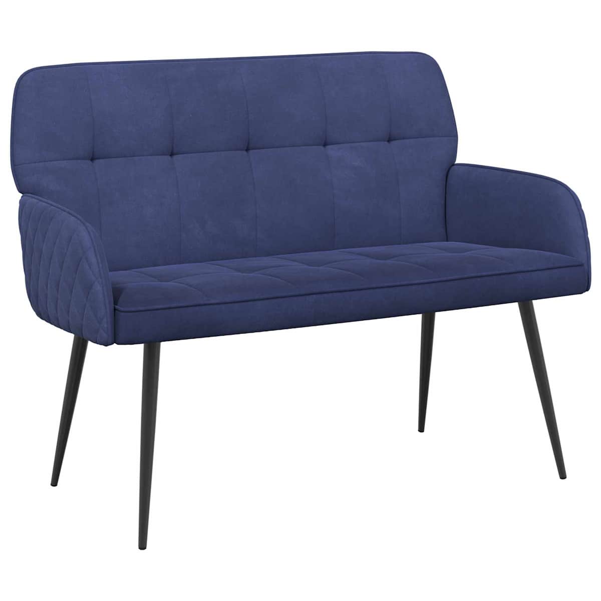 2-personers sofa med metalben 2-personers Fløjl - Billede 2