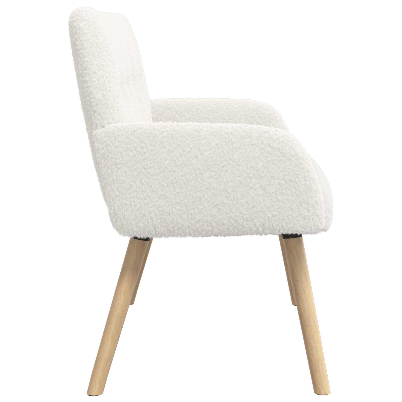 2-zitsbank met massief houten poten Crèmekleurig Bouclé image 4