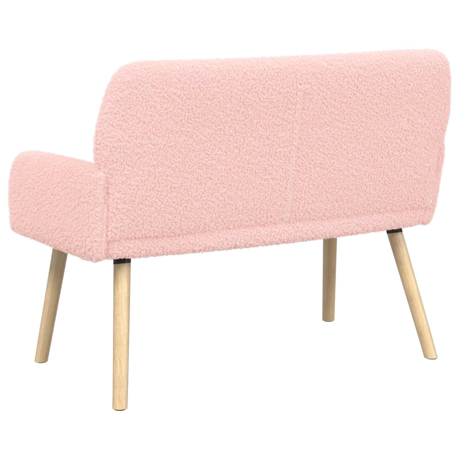 2-zitsbank met massief houten poten Roze Bouclé image 5
