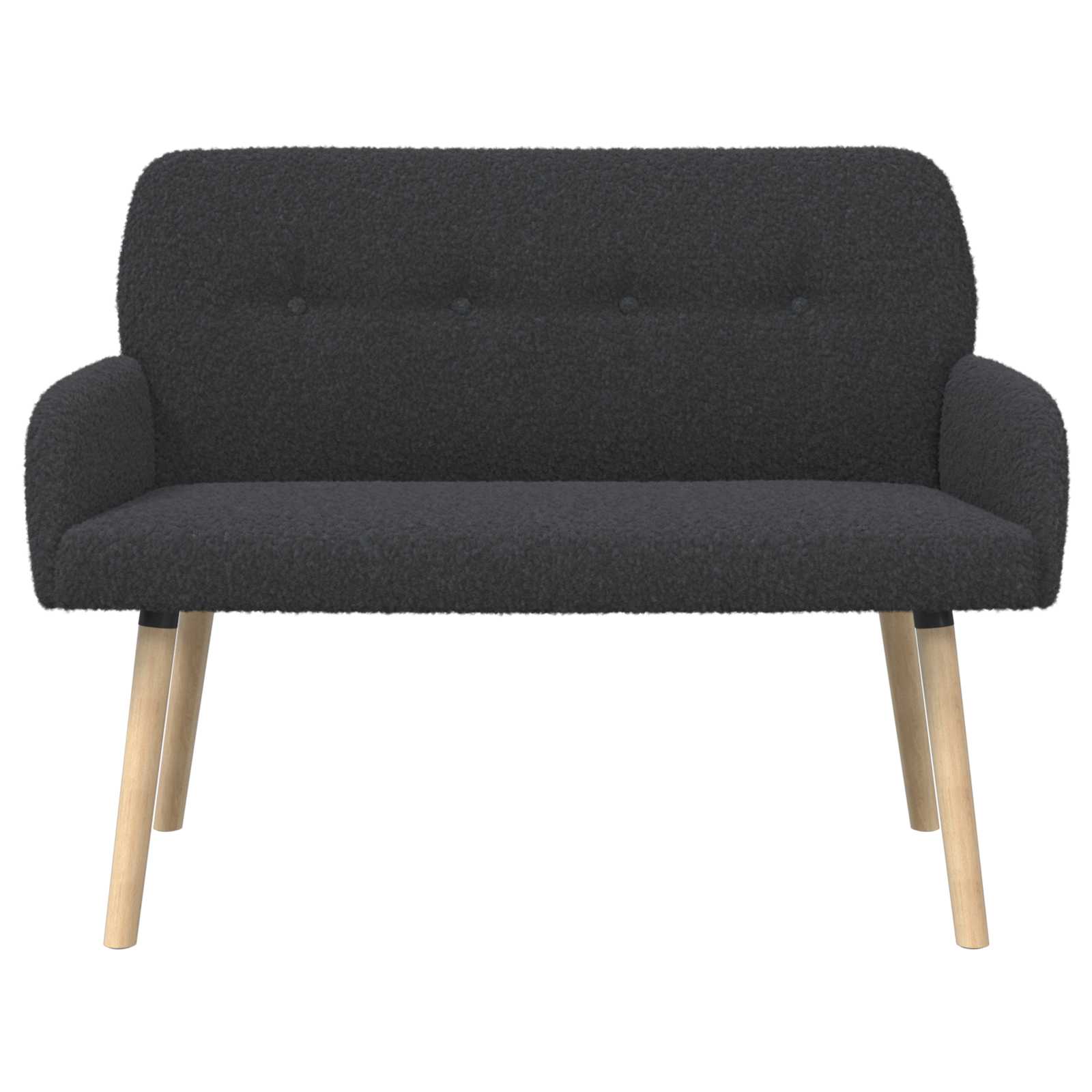 2-zitsbank met massief houten poten Donkergrijs Bouclé image 3