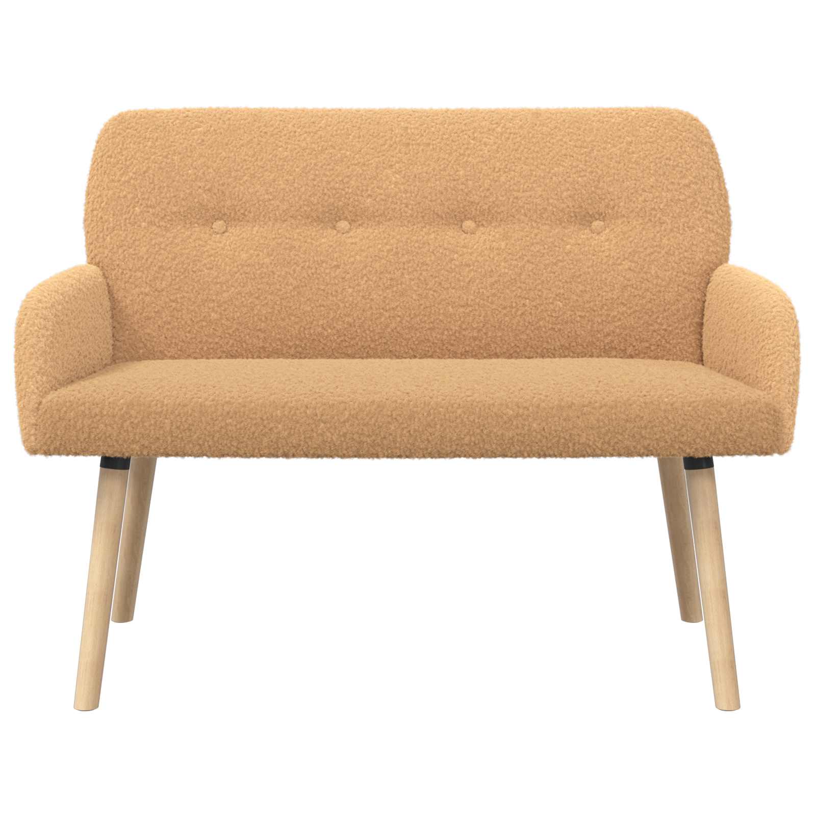 2-zitsbank met massief houten poten Beige Bouclé image 3