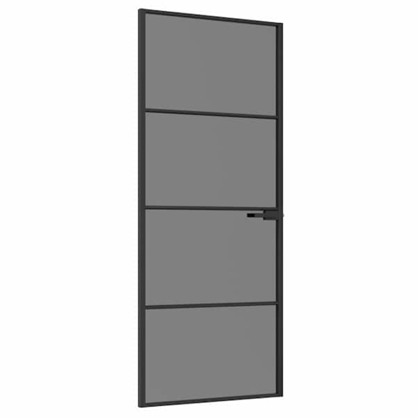 vidaXL Siseuks 83 x 201,5 cm Karastatud klaas ja alumiinium