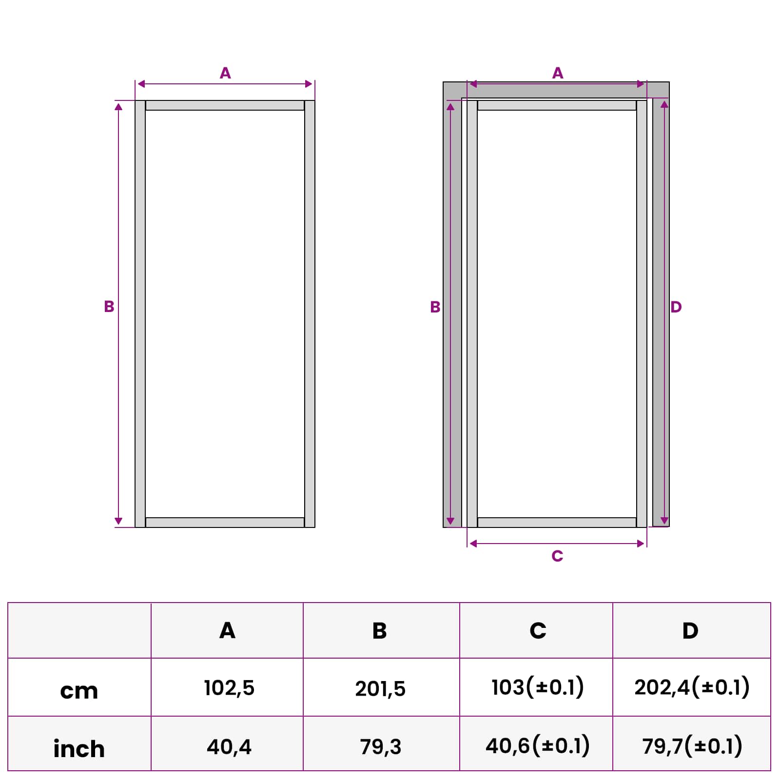 Notranja vrata 102,5 x 201,5 cm Kaljeno steklo in aluminij
