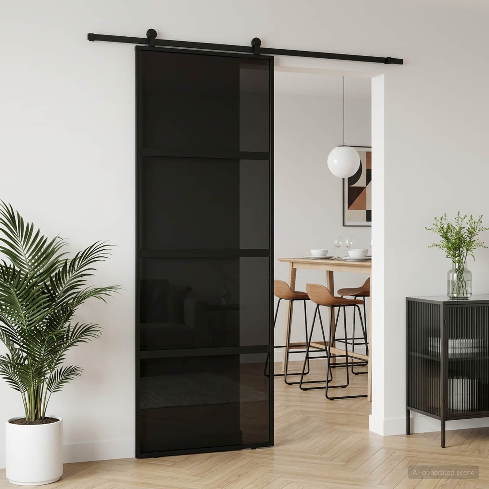 vidaXL Drsna vrata 76 x 205 cm Kaljeno steklo in aluminij