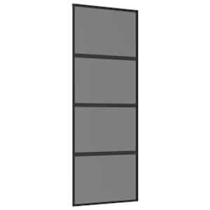 vidaXL Libisev uks 76 x 205 cm Karastatud klaas ja alumiinium