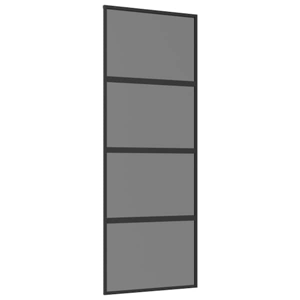vidaXL Libisev uks 76 x 205 cm Karastatud klaas ja alumiinium