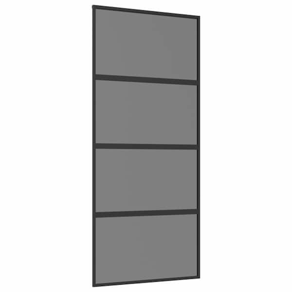 vidaXL Libisev uks 90 x 205 cm Karastatud klaas ja alumiinium