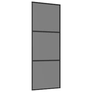 vidaXL Libisev uks 76 x 205 cm Karastatud klaas ja alumiinium