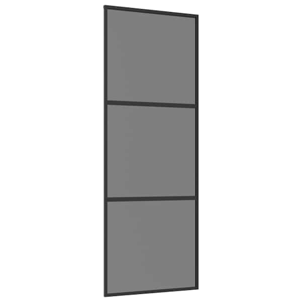 vidaXL Libisev uks 76 x 205 cm Karastatud klaas ja alumiinium