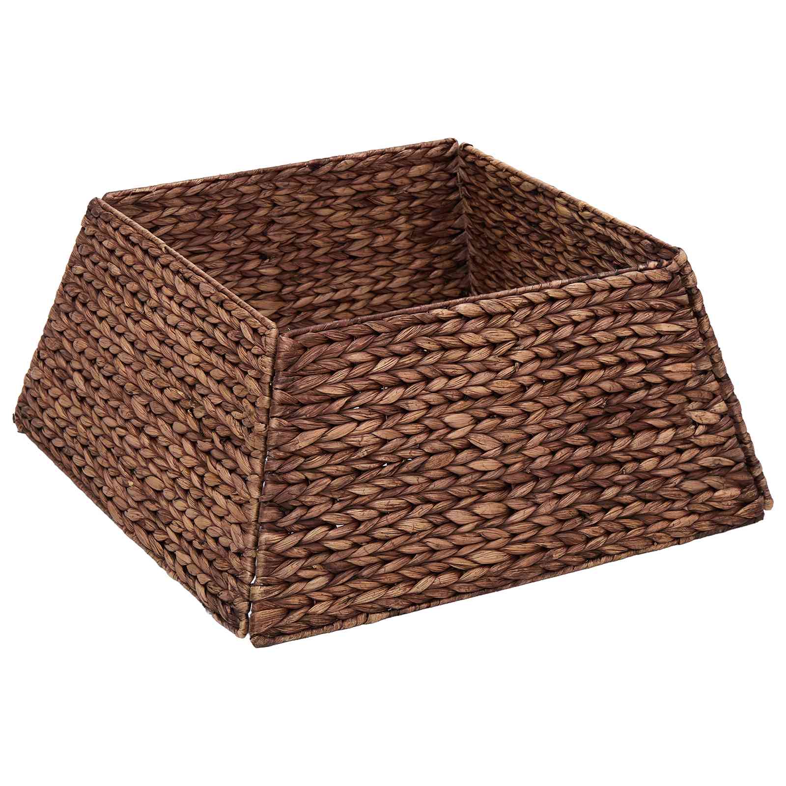 vidaXL Okrúžok na vianočný stromček Štvorcový Hnedá 60 x 60 x 28 cm