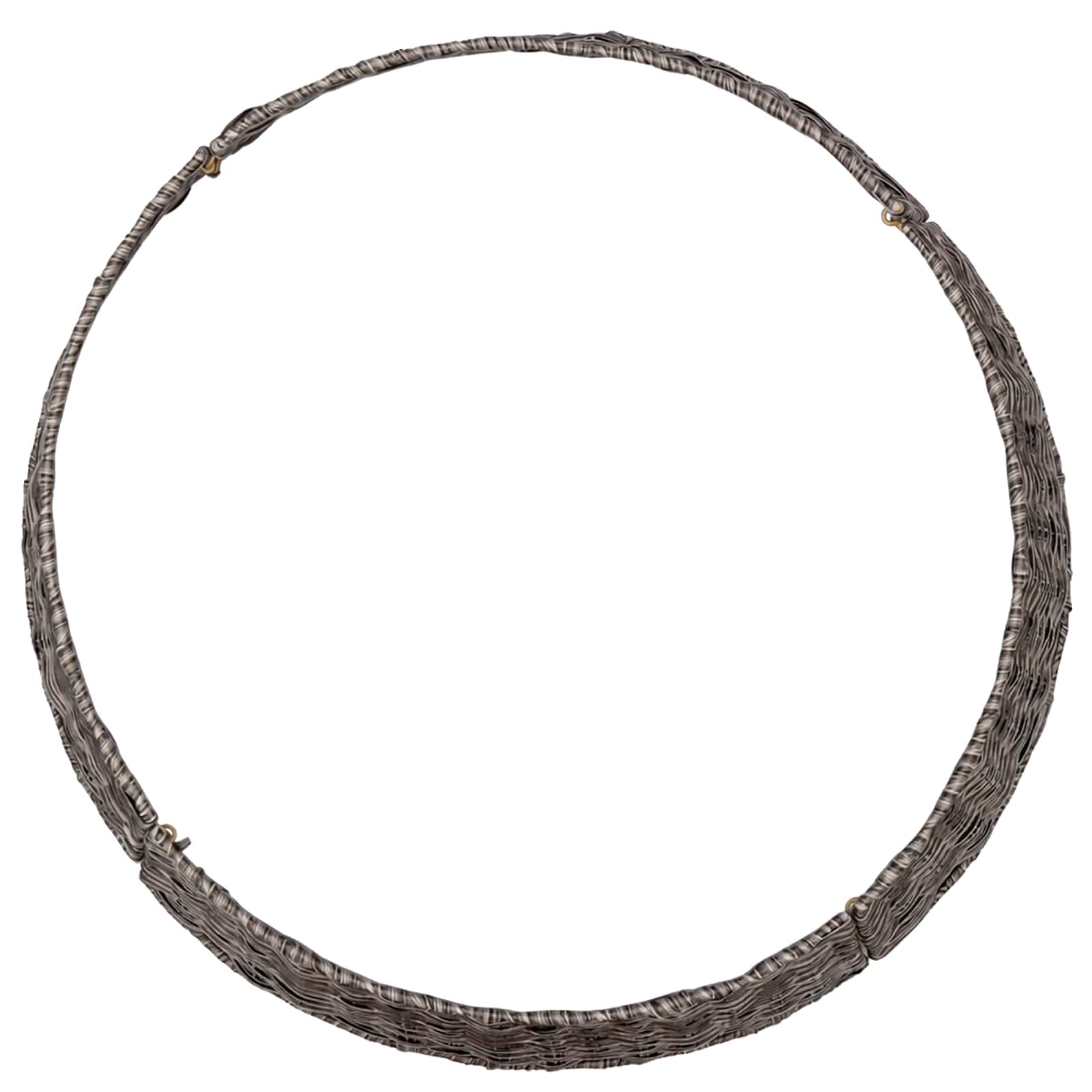 vidaXL Kerstboomkraag Rond Grijs Dia. 75 x 25 cm poly rattan, foto 4