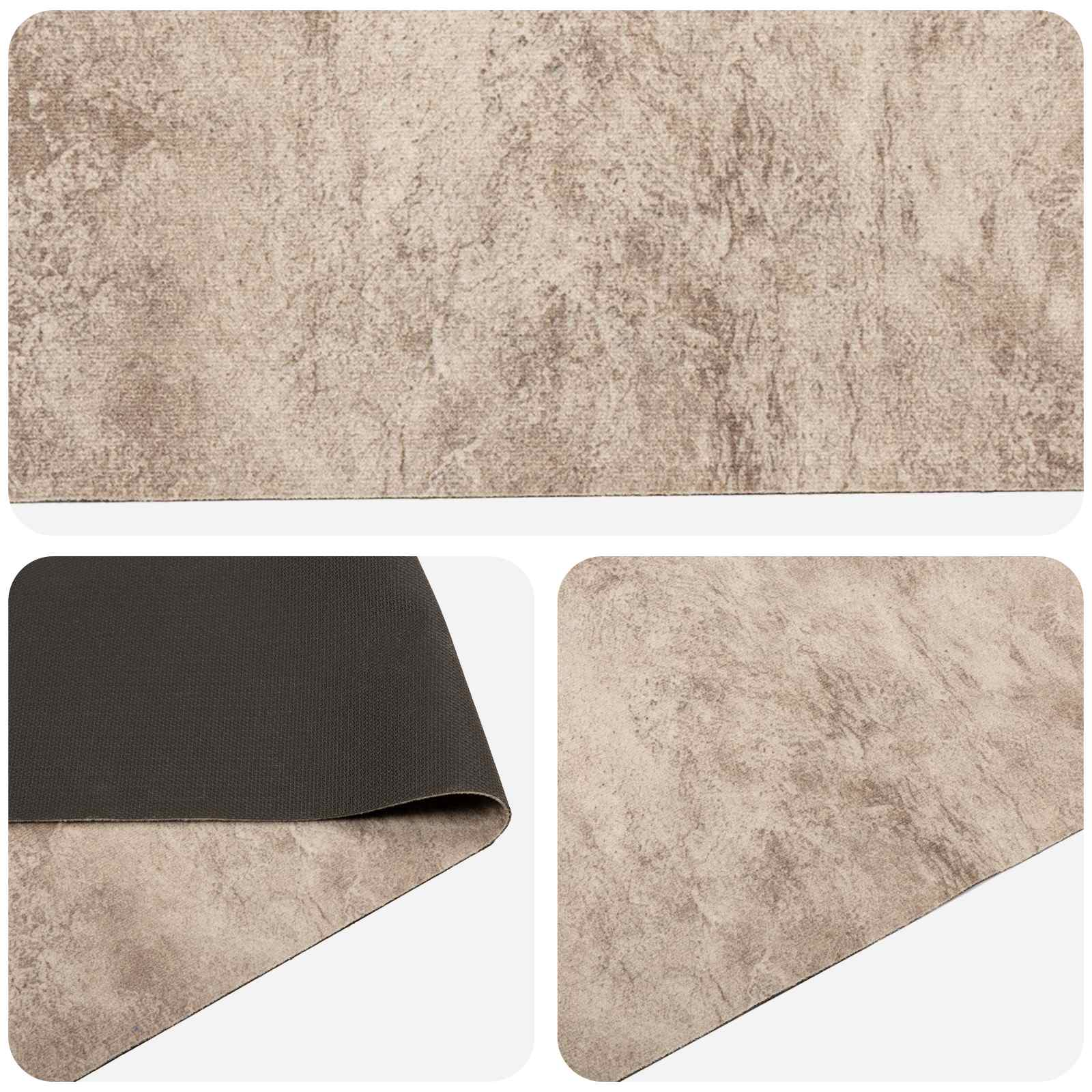 Keuken Vloerkleed Beige beton 180 x 60 cm 100% Polyamide image 2