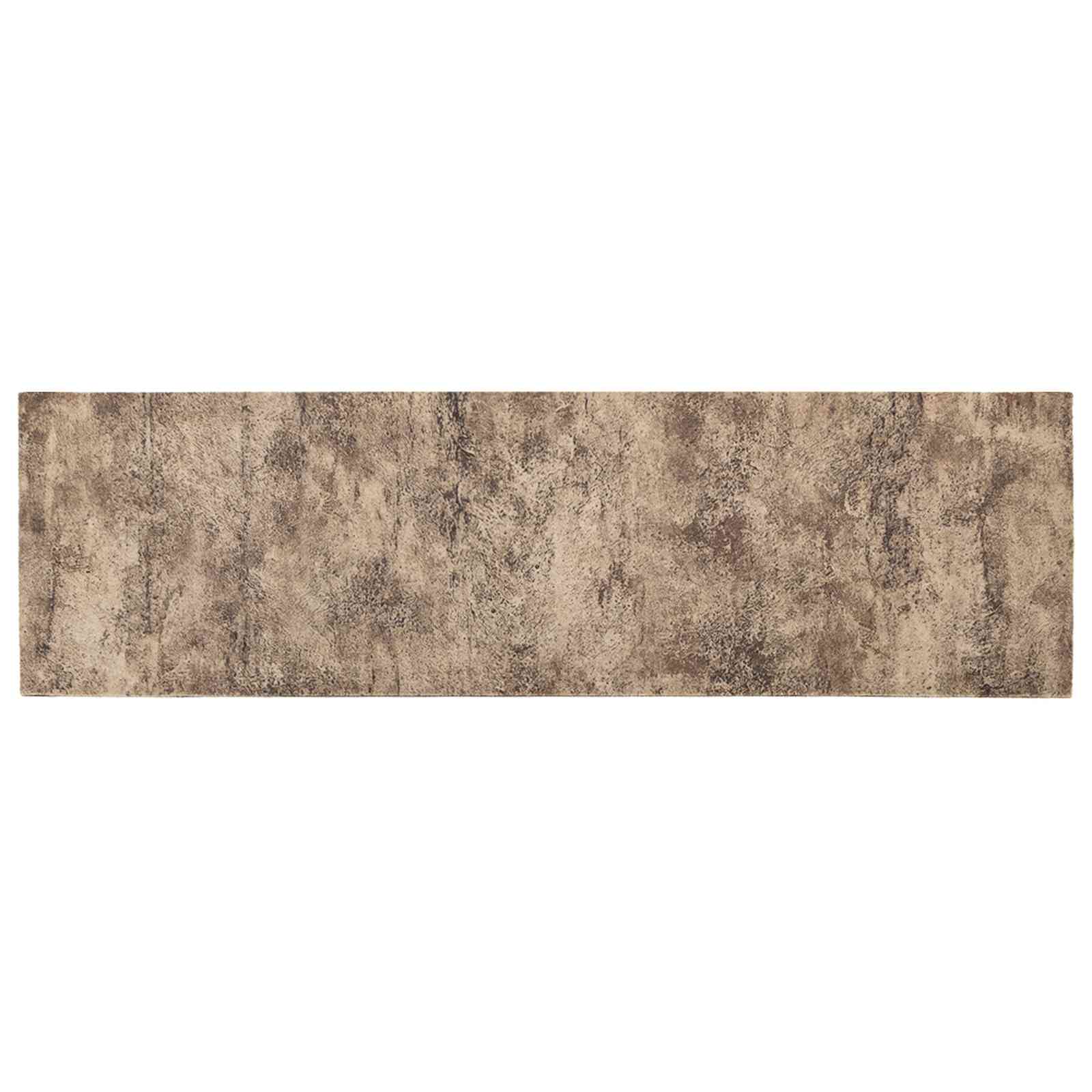 vidaXL Køkken tæppe Brun beton 180 x 60 cm 100% polyamid Vaskbar