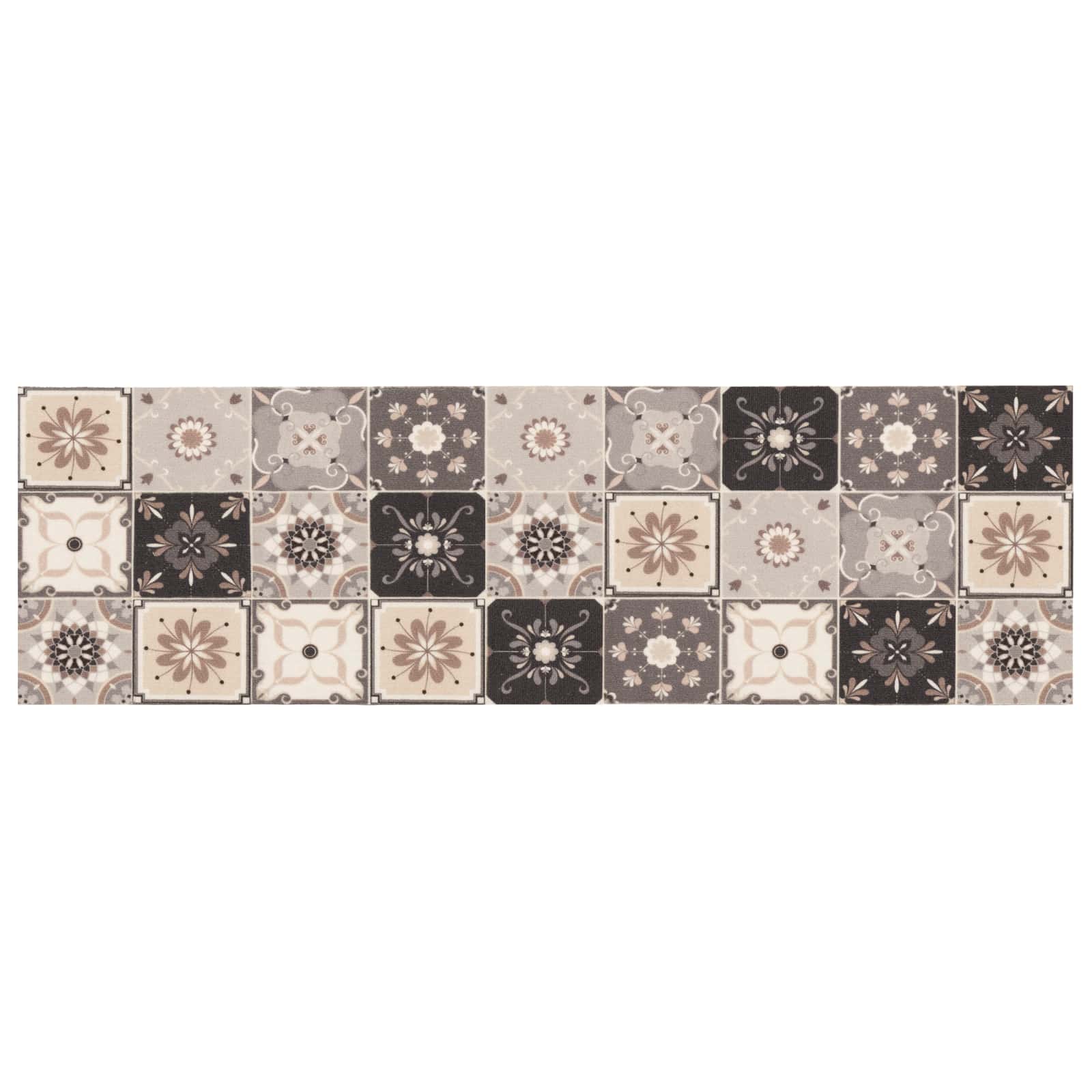 Keuken Vloerkleed Grijs-beige mozaïek 300 x 60 cm image 2