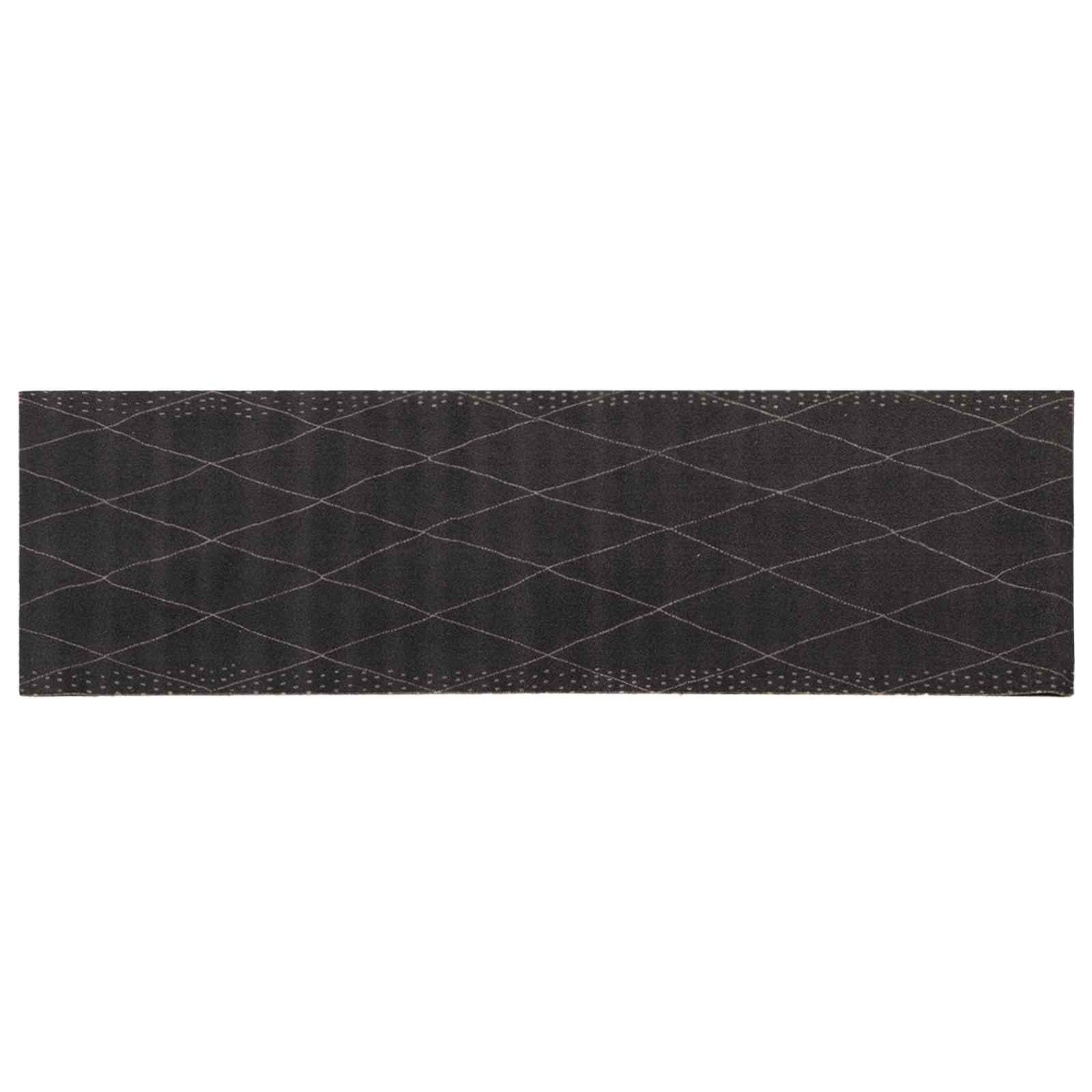 vidaXL Køkken tæppe antracitternet 300 x 60 cm 100% polyamid Vaskbar