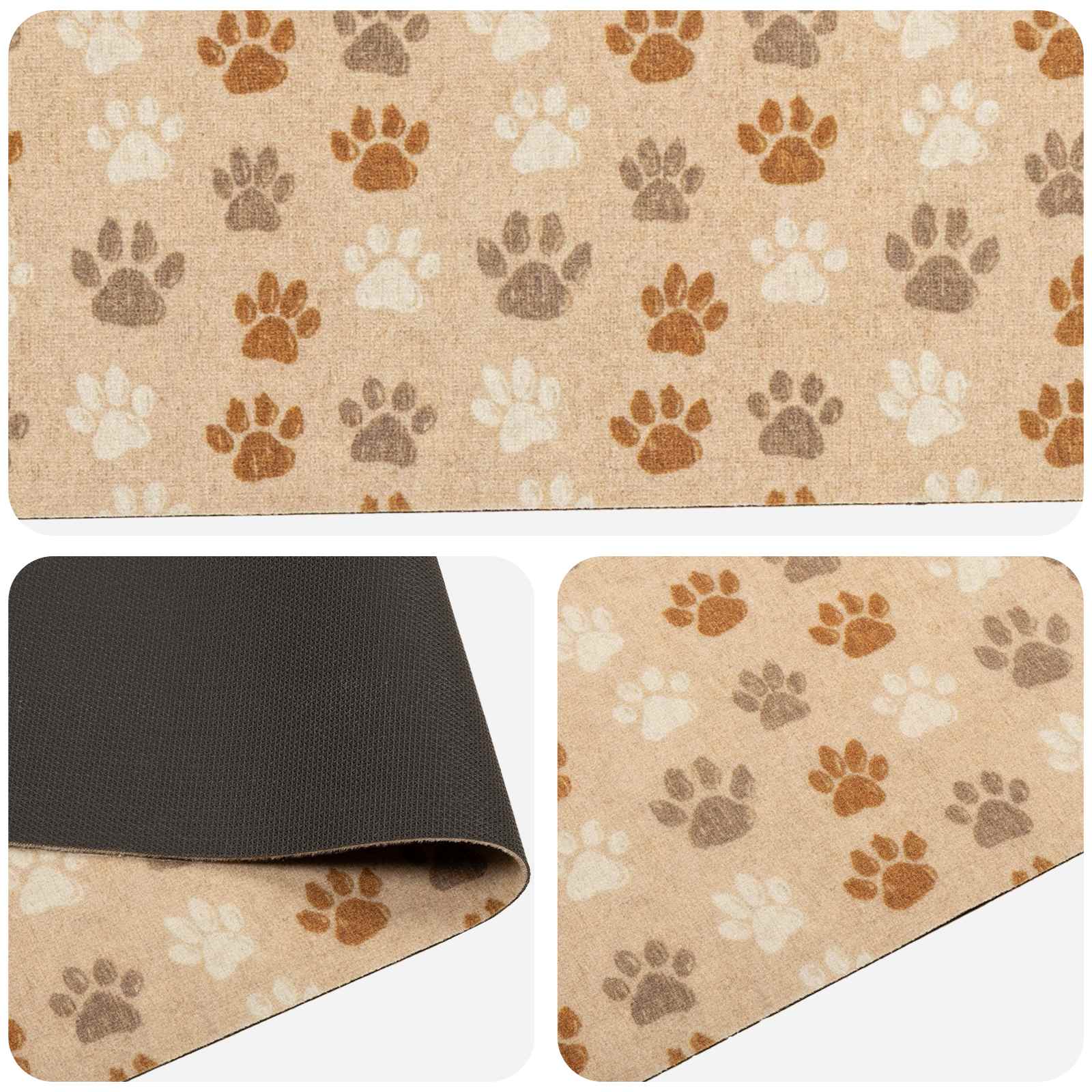 Keuken Vloerkleed Beige poten 300 x 60 cm 100% Polyamide image 2