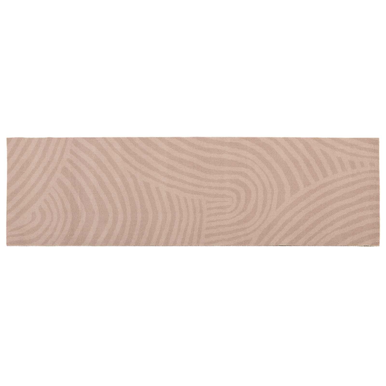 vidaXL Køkken tæppe taupe skandinavisk 300 x 60 cm 100% polyamid