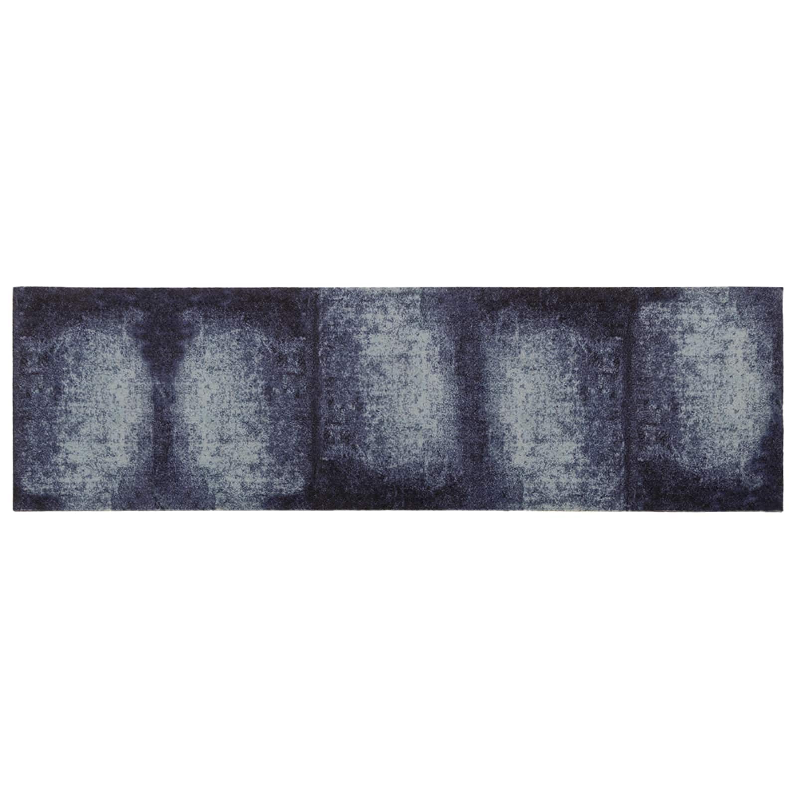 vidaXL Køkken tæppe Blå skygge 180 x 60 cm 100% polyamid Vaskbar