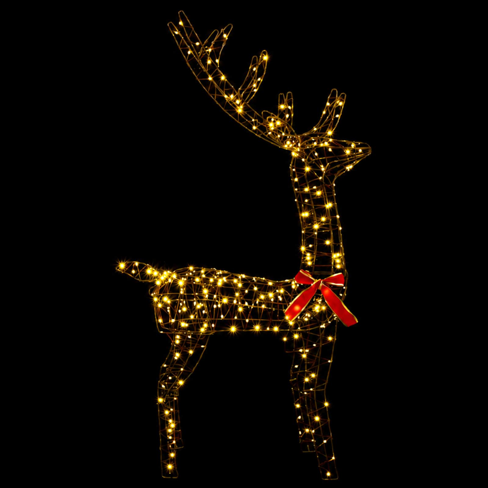 3D božični jelen LOVIISA 300 LED Toplo bela 70 x 26 x 128 cm