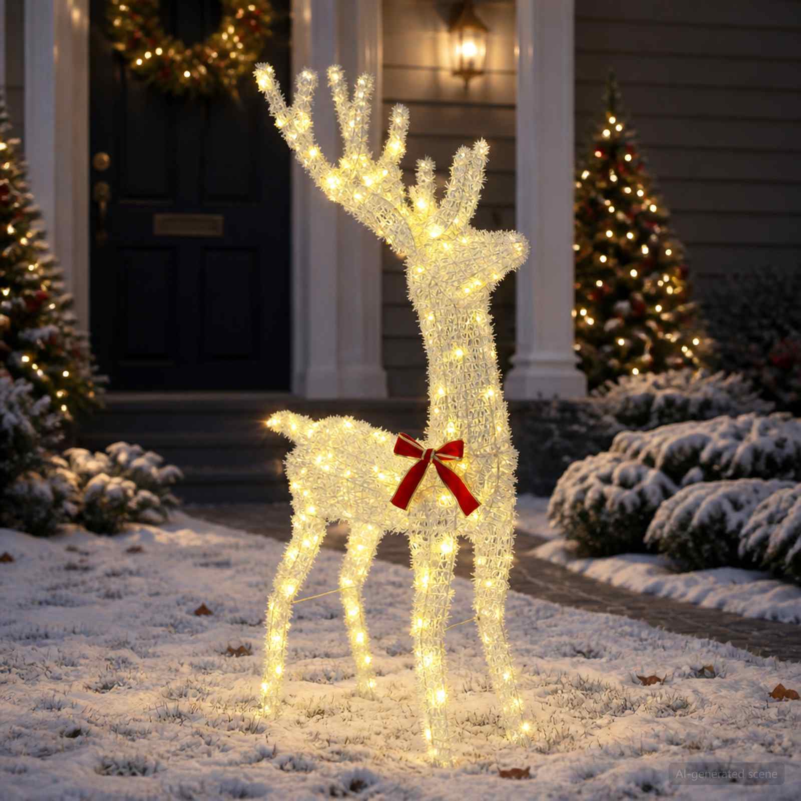 3D božični jelen LOVIISA 140 LED Toplo bela 70 x 26 x 128 cm