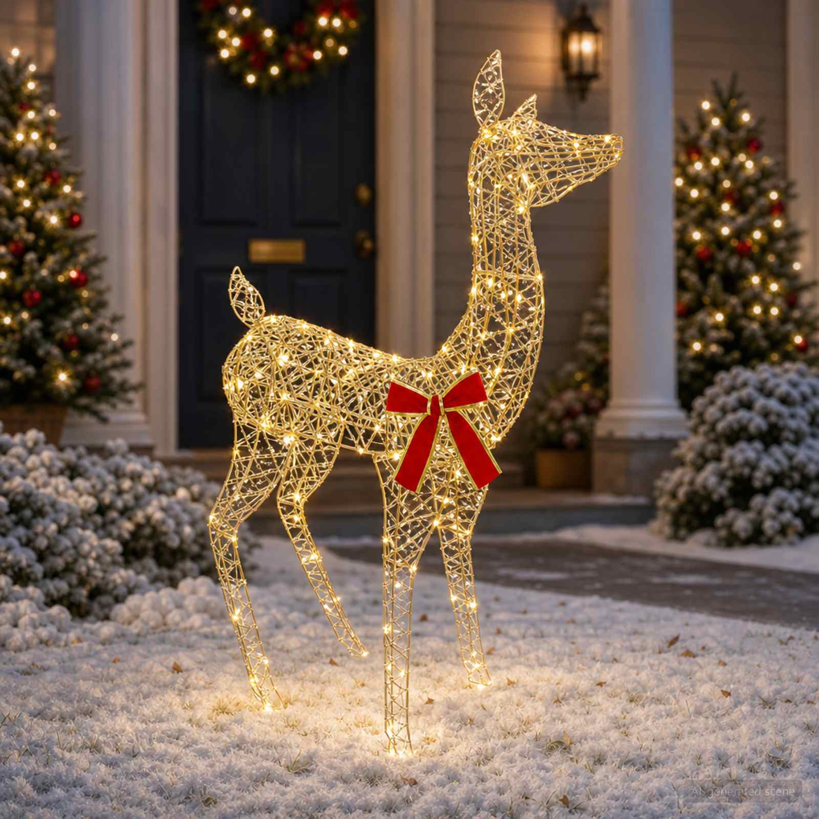 3D božični jelen LOVIISA 110 LED Toplo bela 70 x 26 x 100 cm