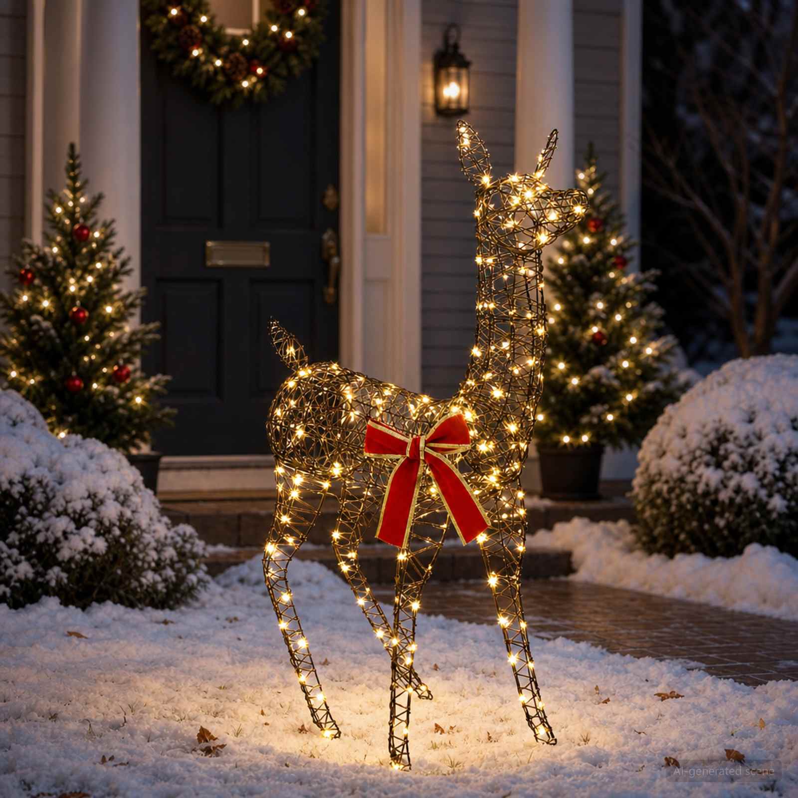 3D božični jelen LOVIISA 110 LED Toplo bela 70 x 26 x 100 cm