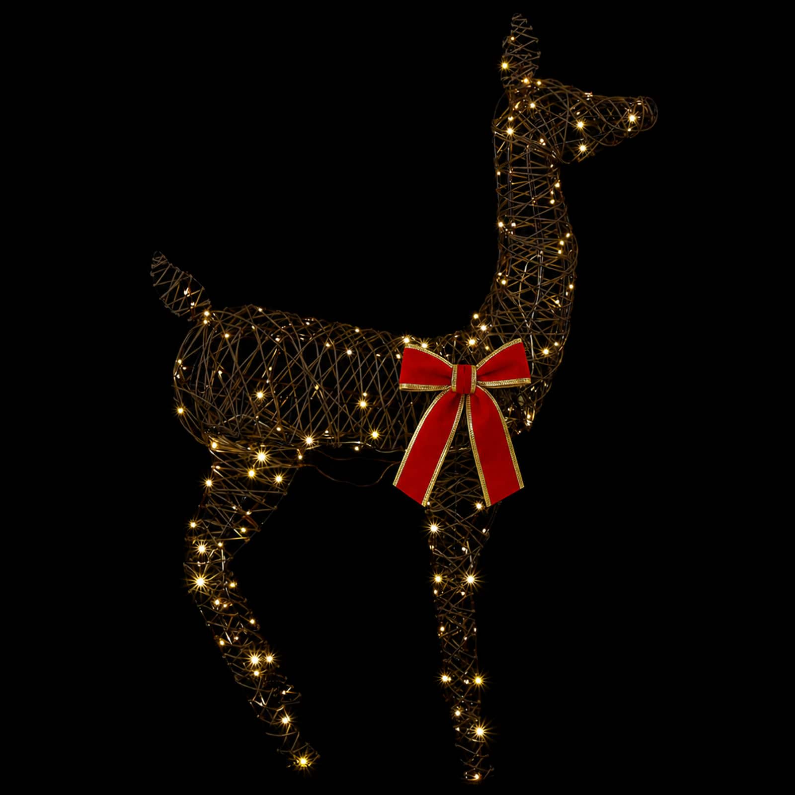 3D božični jelen LOVIISA 110 LED Toplo bela 70 x 26 x 100 cm
