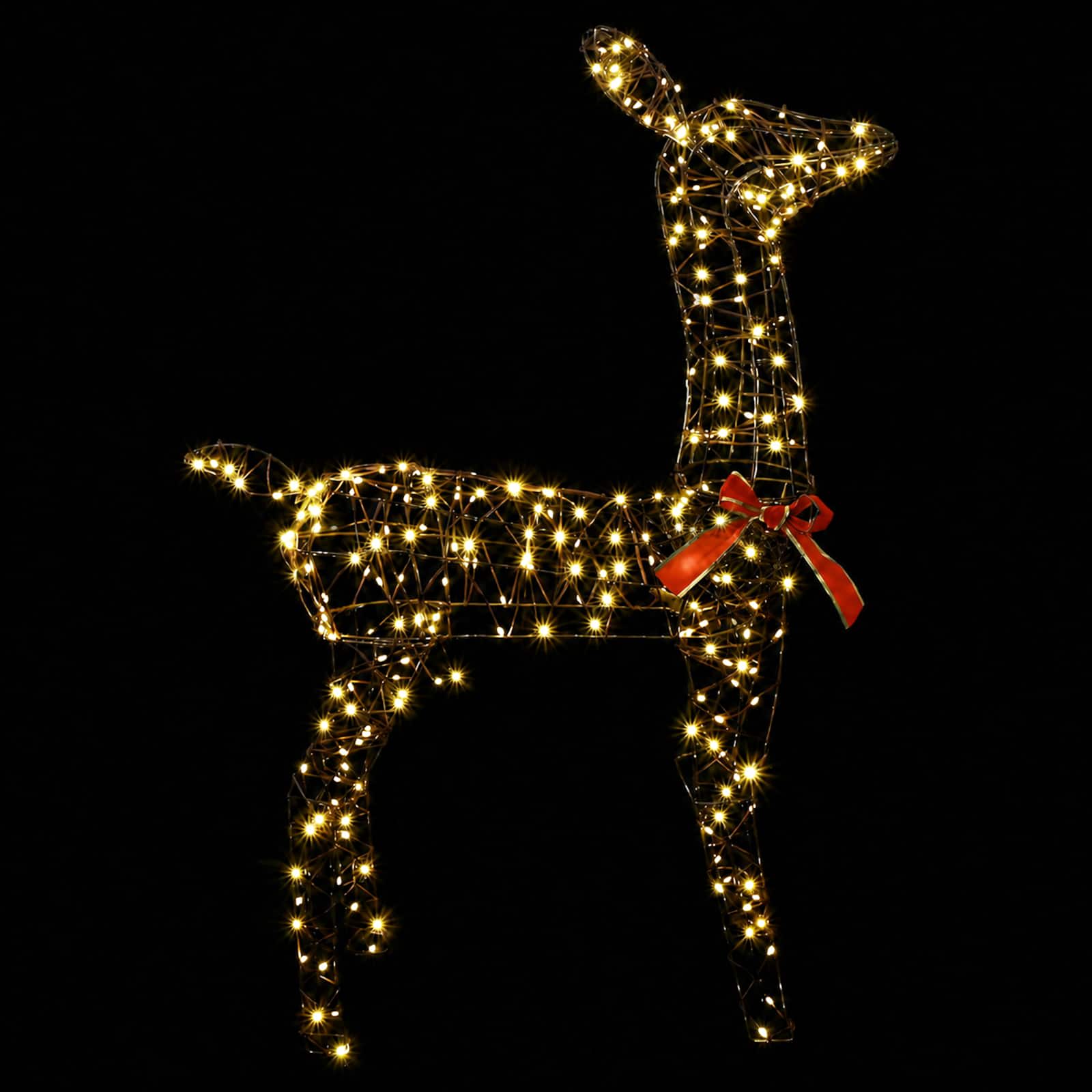 3D božični jelen LOVIISA 285 LED Toplo bela 70 x 26 x 100 cm