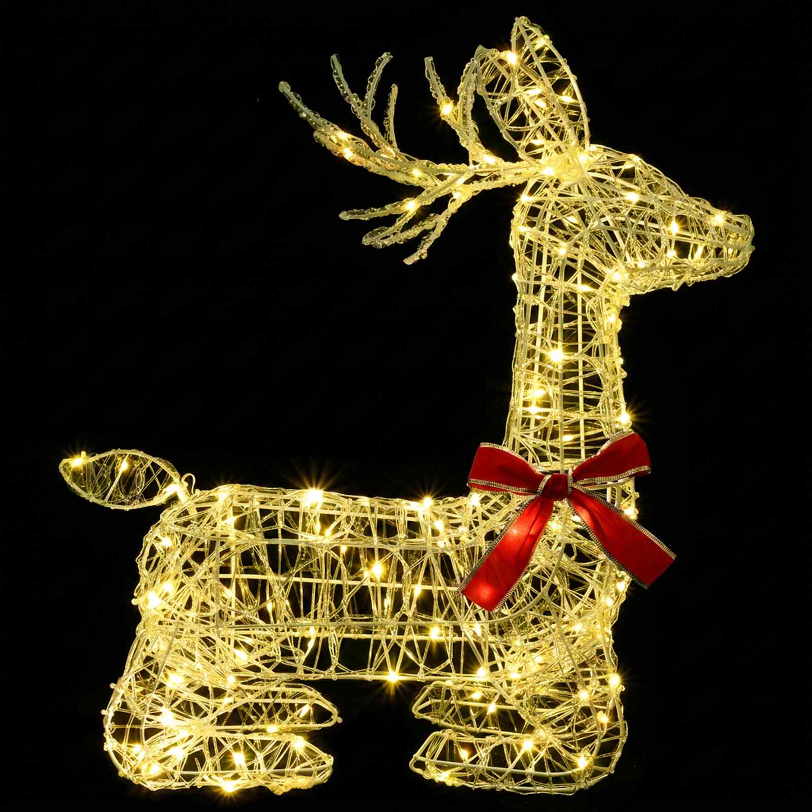 3D božični jelen LOVIISA 140 LED Toplo bela 55 x 22 x 63 cm