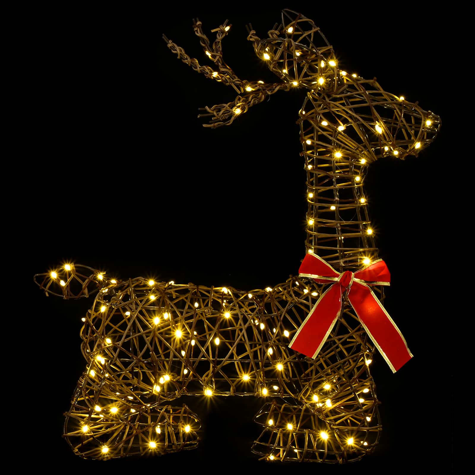 3D božični jelen LOVIISA 140 LED Toplo bela 55 x 22 x 63 cm