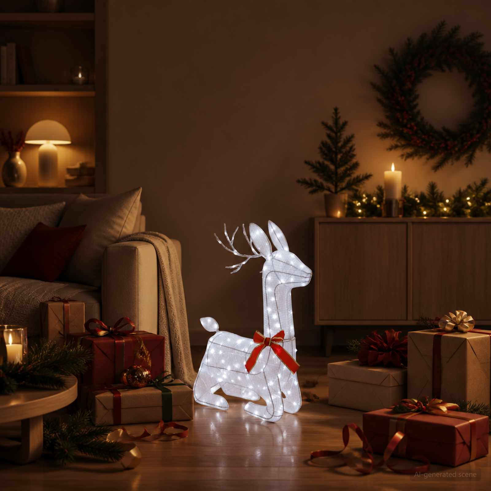 3D Christmas Reindeer LOVIISA 140 LEDs Cold — photo 1 of 5