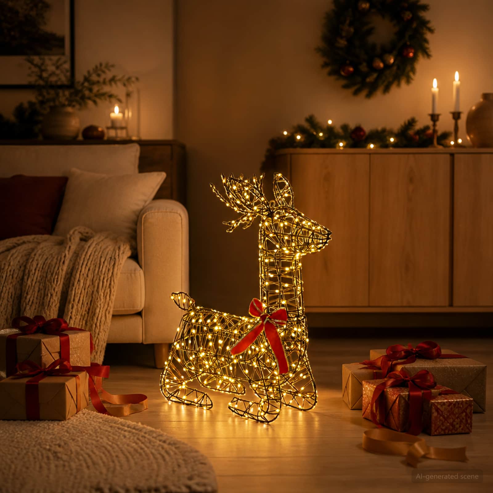 3D Christmas Reindeer LOVIISA 280 LEDs Warm — photo 1 of 5