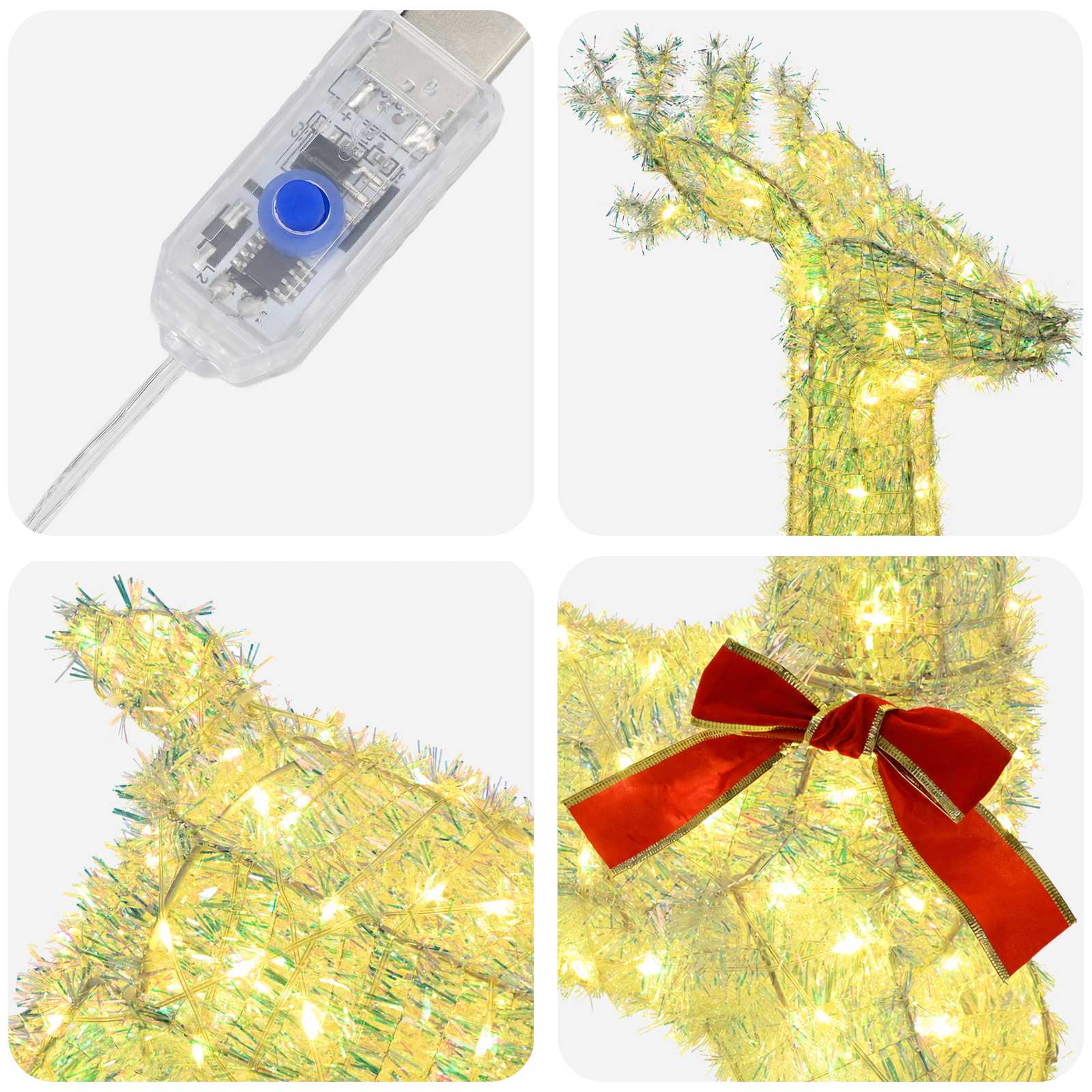 3D jõulupõder LOVIISA 140 LED-i Soe valge 55 x 22 x 63 cm 5 Kõik vajalik sinu aeda ja koju! 3D jõulupõder LOVIISA 140 LED-i Soe valge 55 x 22 x 63 cm - Pilt 5