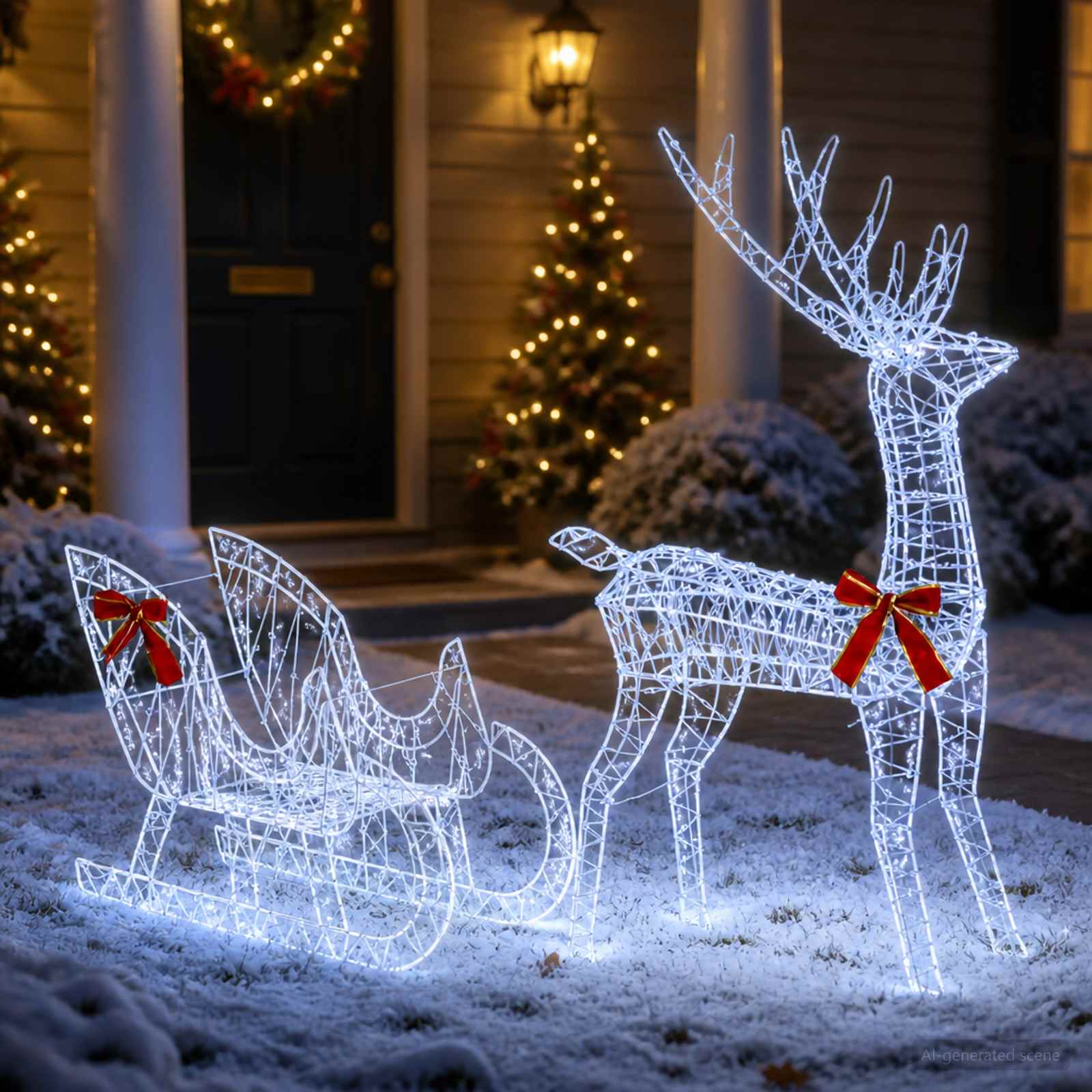Jelenova sani LOVIISA 2 kos 450 LED Hladno bela