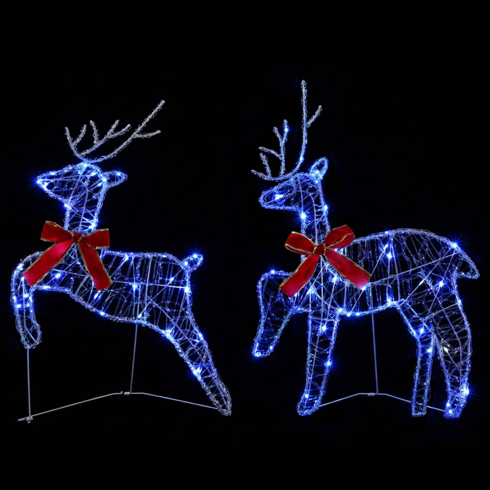 Božični jelenček 2 kos 40 LED Modra 43 x 19 x 65 cm