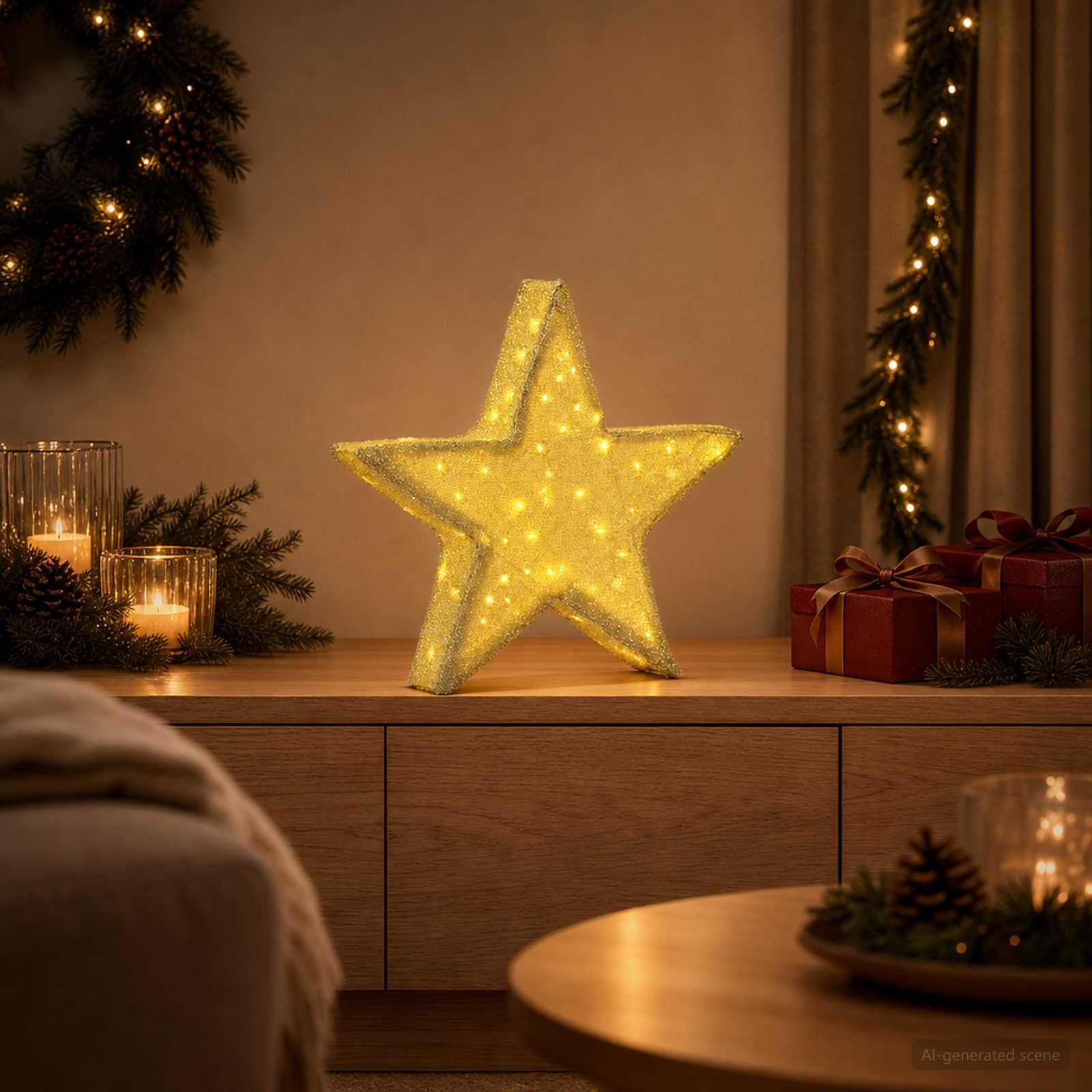 VidaXL 3D Ziemassvētku zvaigzne 50 LED