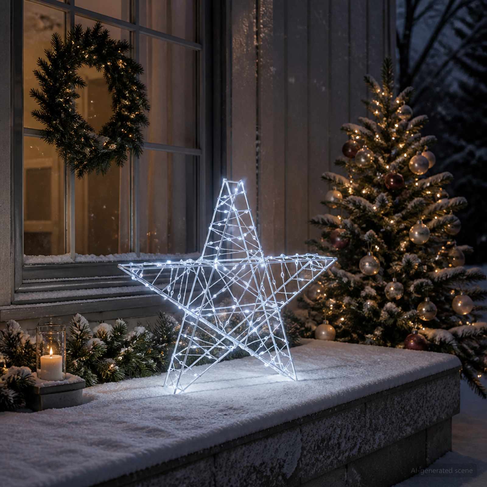 VidaXL 3D Ziemassvētku zvaigzne 120 LED