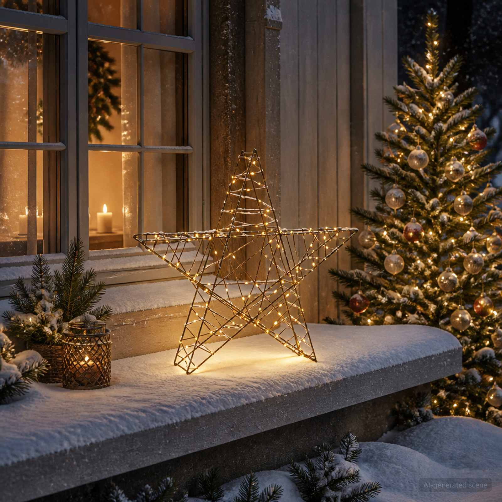 VidaXL 3D Ziemassvētku zvaigzne 120 LED