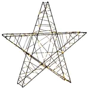 vidaXL 3D j&otilde;ulut&auml;ht 120 LED-i Soe valge 55 x 53,5 x 10 cm