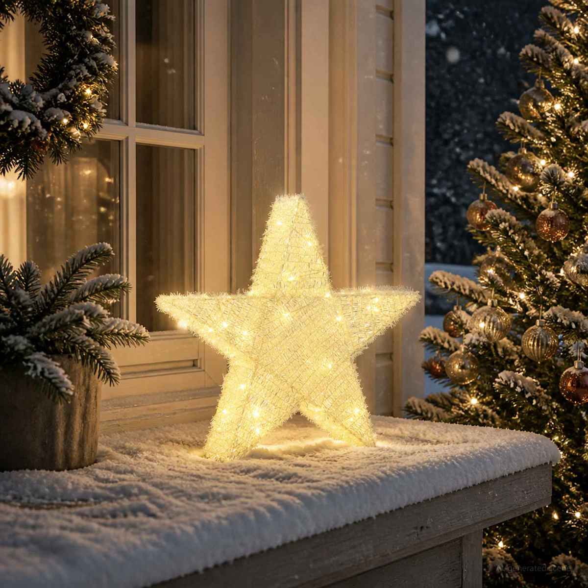 3D-julestjerne 50 LED'er Varm hvid 55 x 53,5 x 10 cm