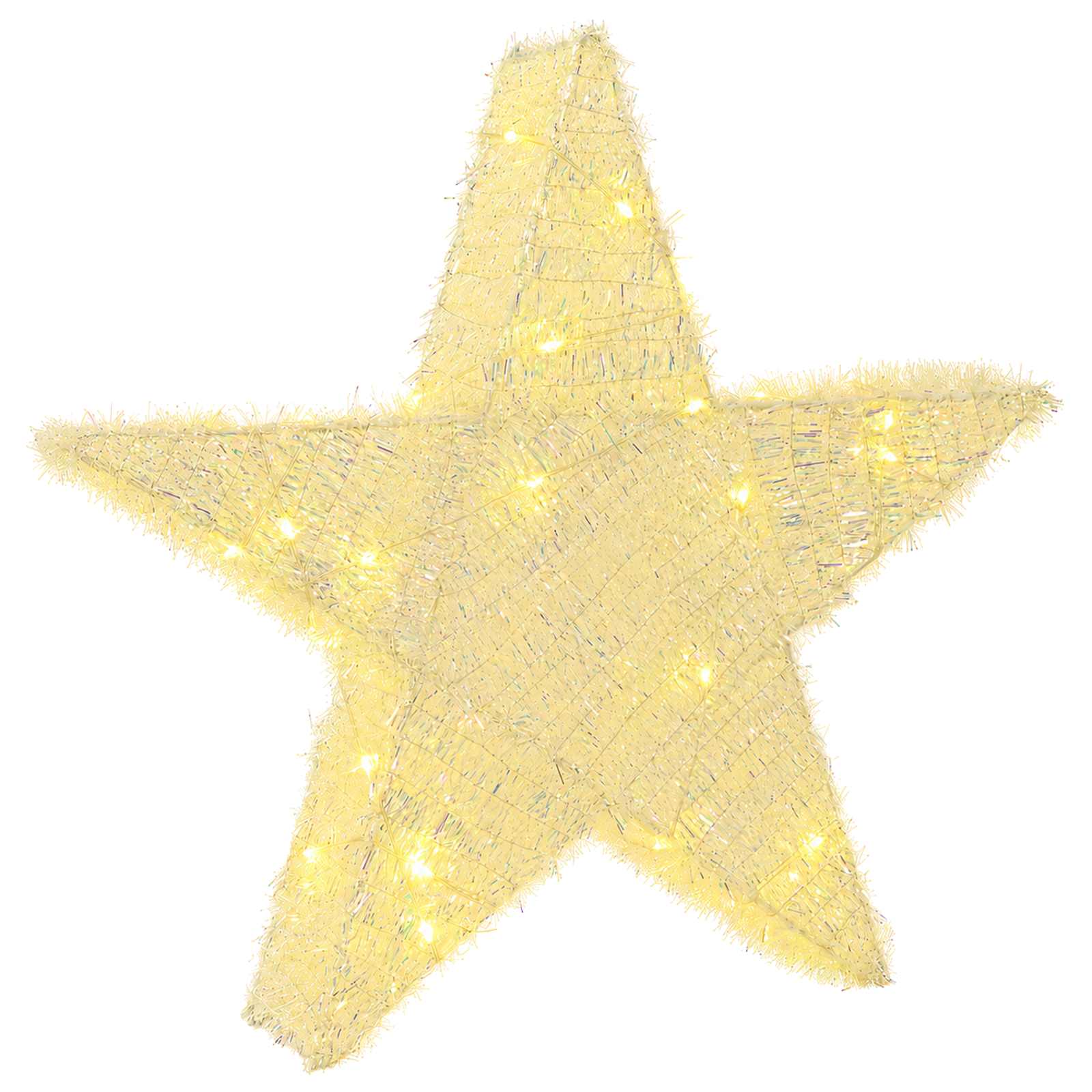 3D božična zvezda 50 LED Toplo bela 55 x 53,5 x 10 cm